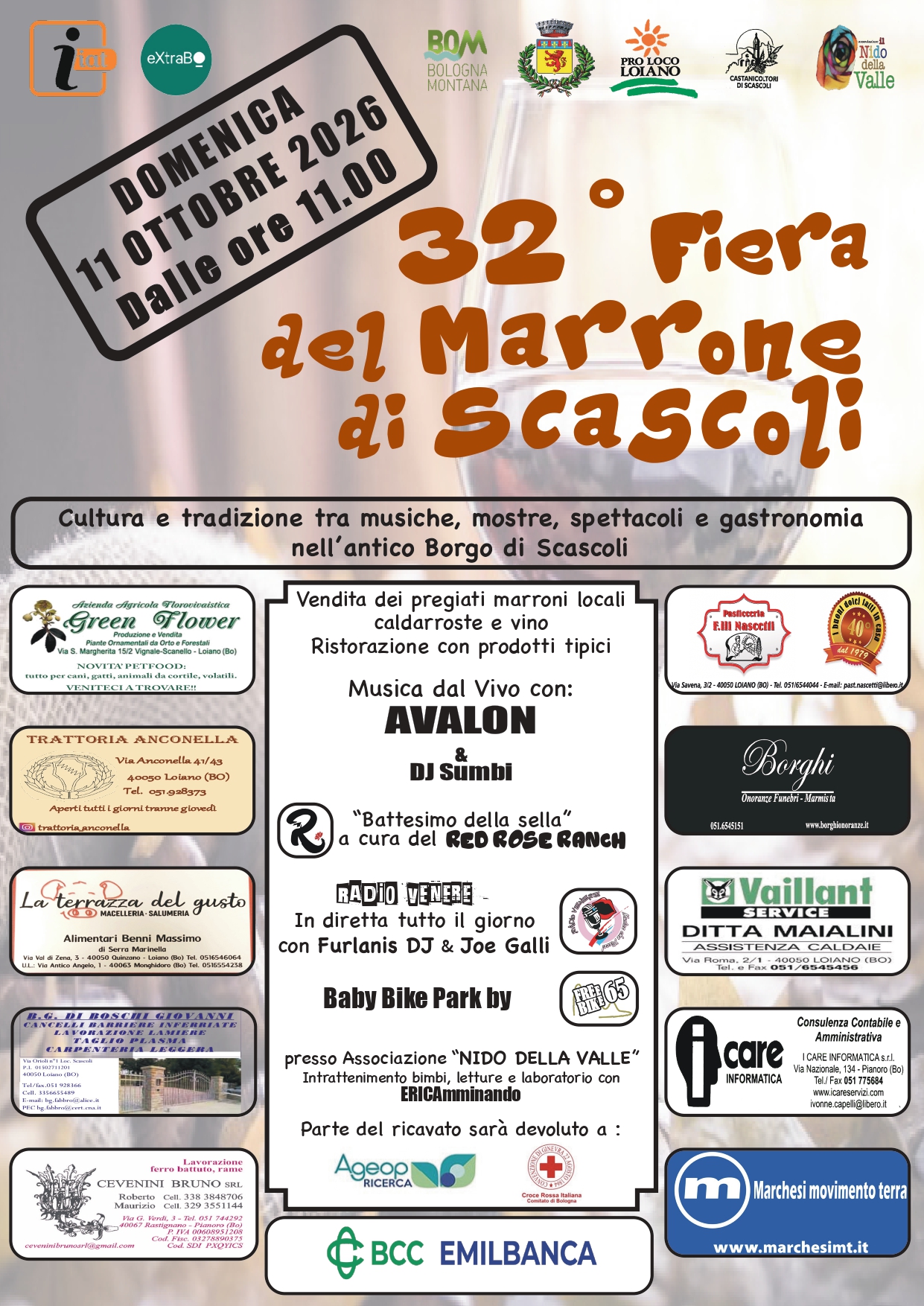 marroni di scascoli 2026 