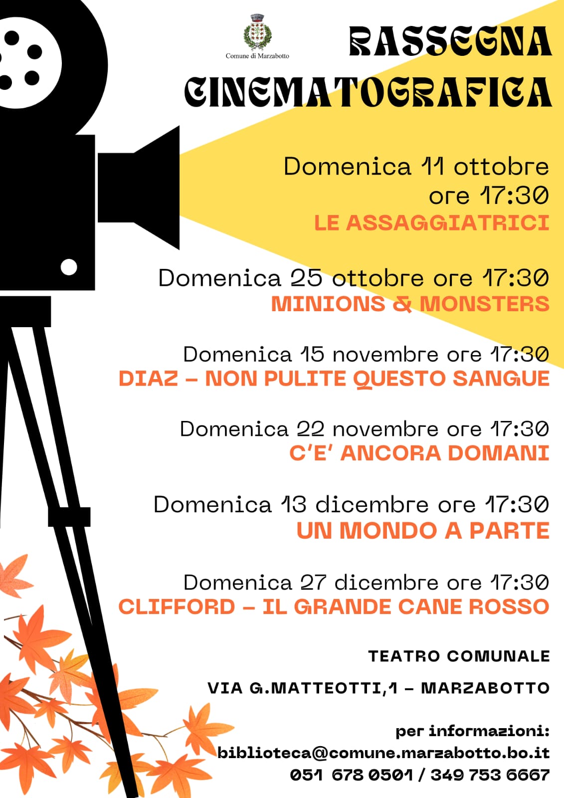 cinema marzabotto 2026 