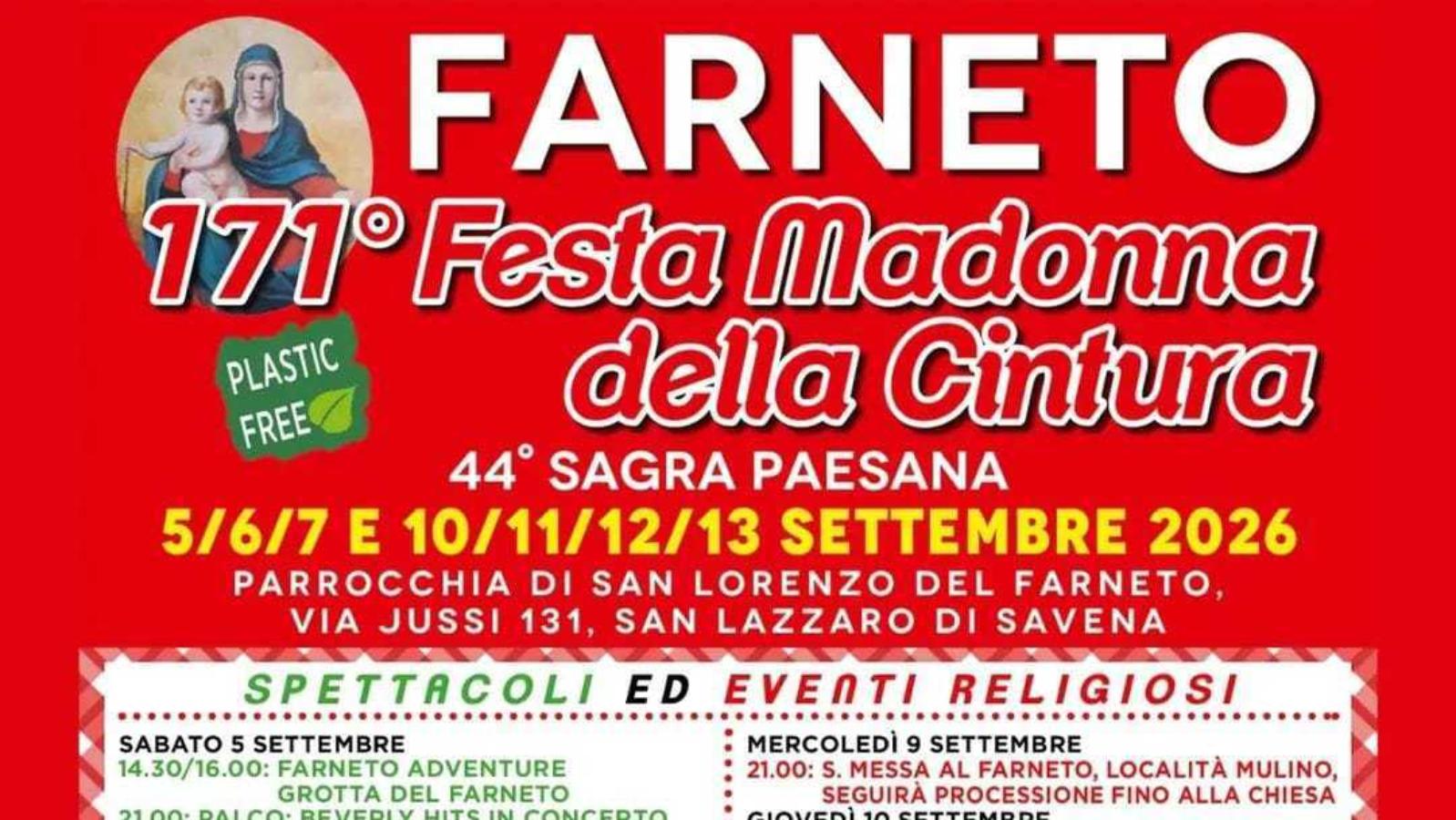 madonna della cintura 2026 