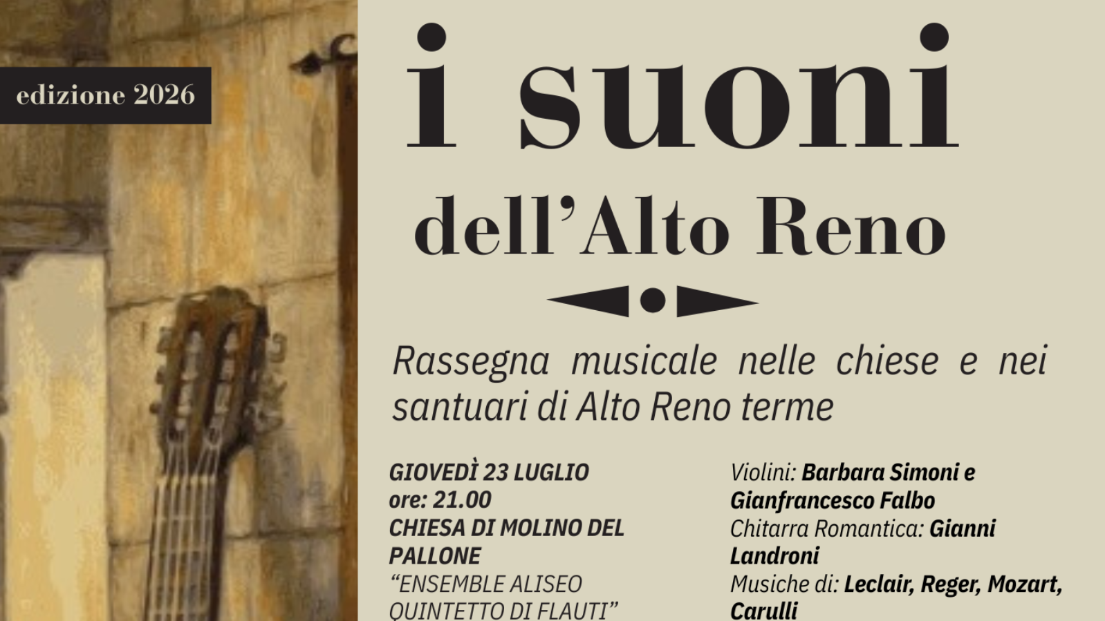 suoni alto reno 2026