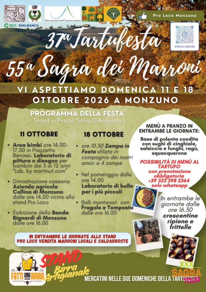 tartufesta monzuno 2026 