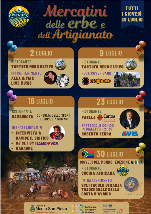 Mercatino erbe e artigianato 2026 Monte San Pietro 